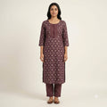 Purple Cotton Silk Co-ord Set | 11458