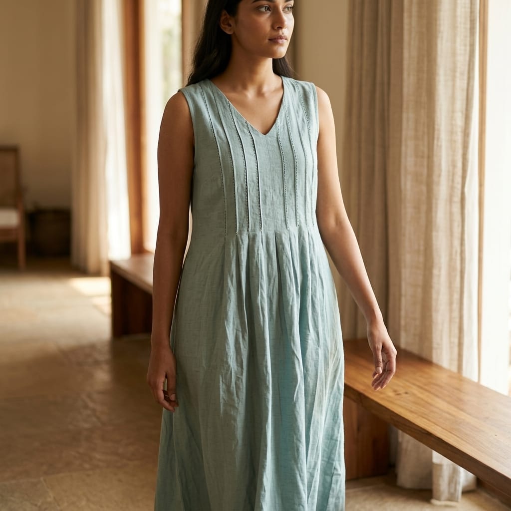 Teal Rayon Kurti