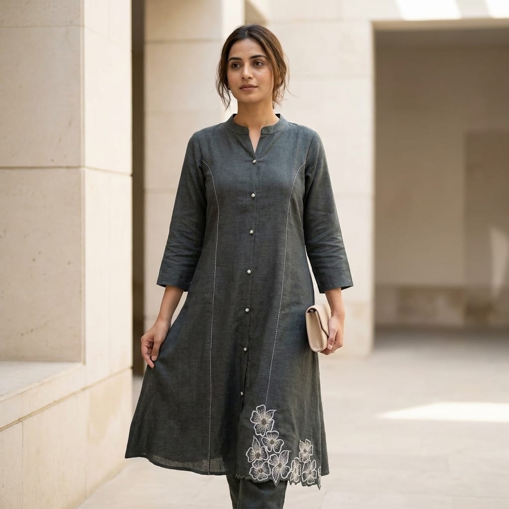 Grey Synthetic Co-ord Set