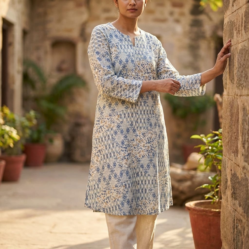 White Rayon Kurti