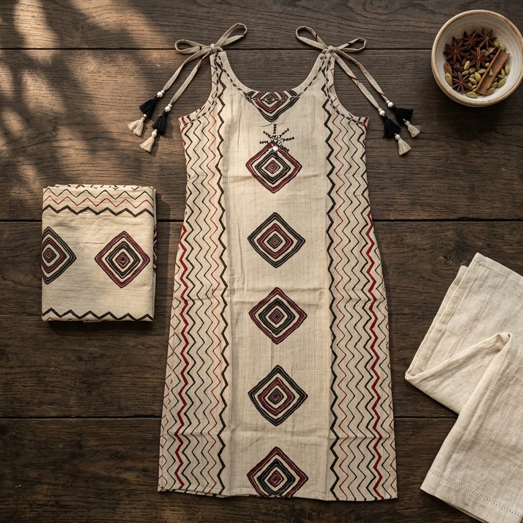 Beige Rayon Co-ord Set | 11318