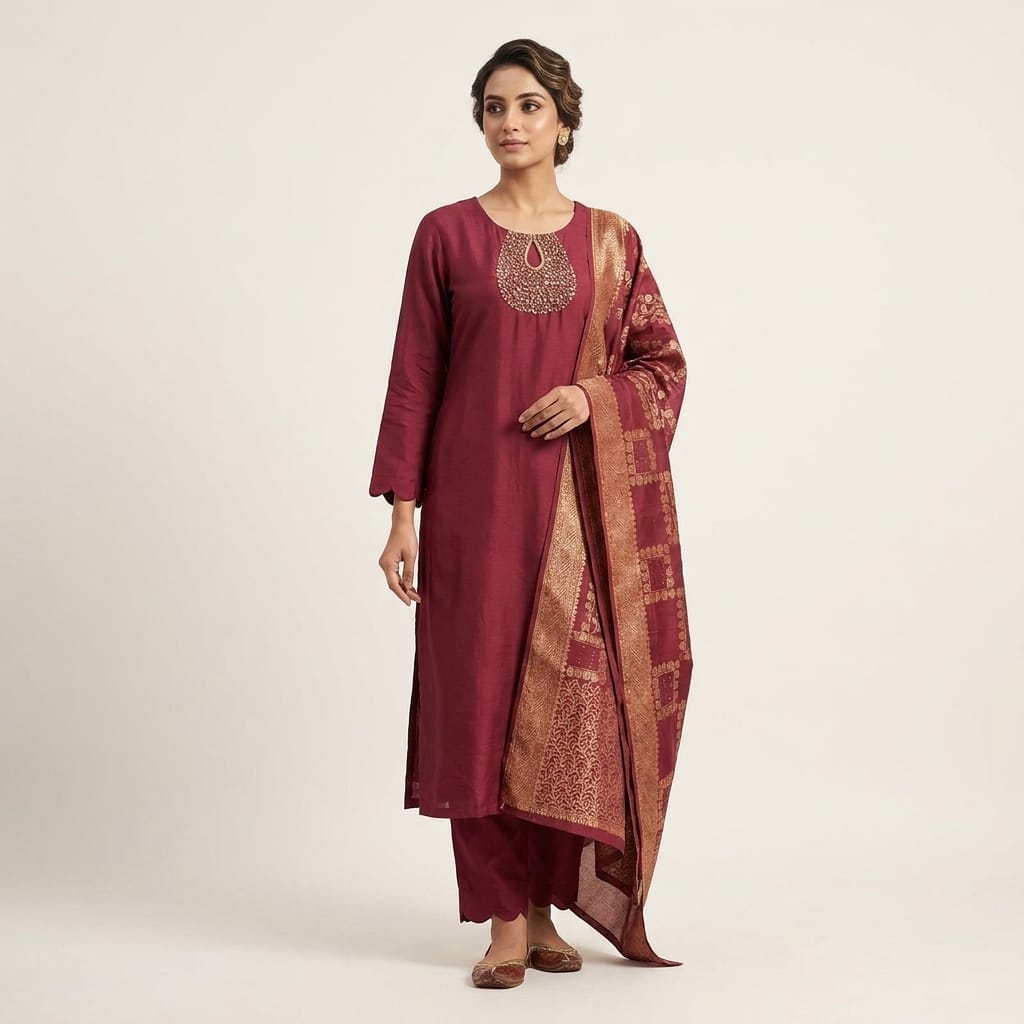 Pink Cotton Silk Salwar | 11313