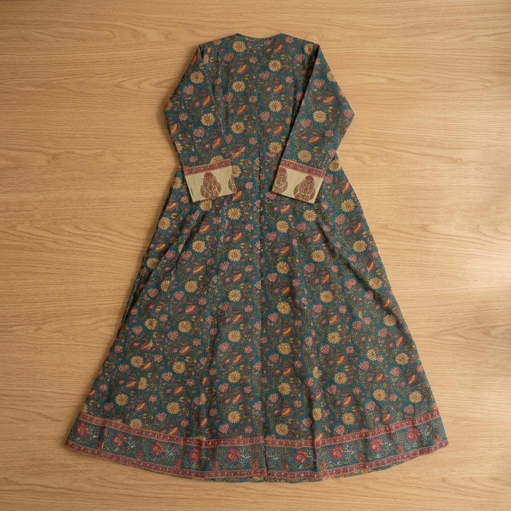 Deep Green Cotton Kurti