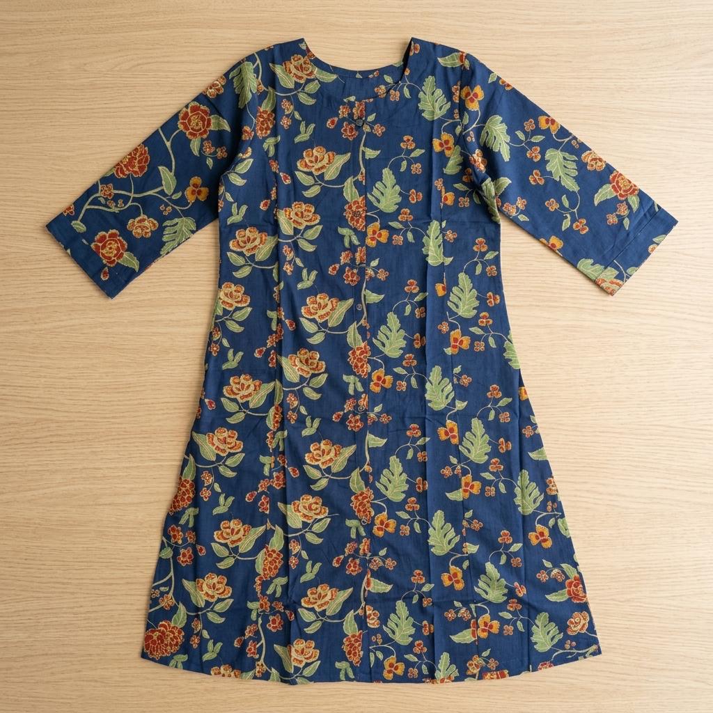 Blue Cotton Kurti