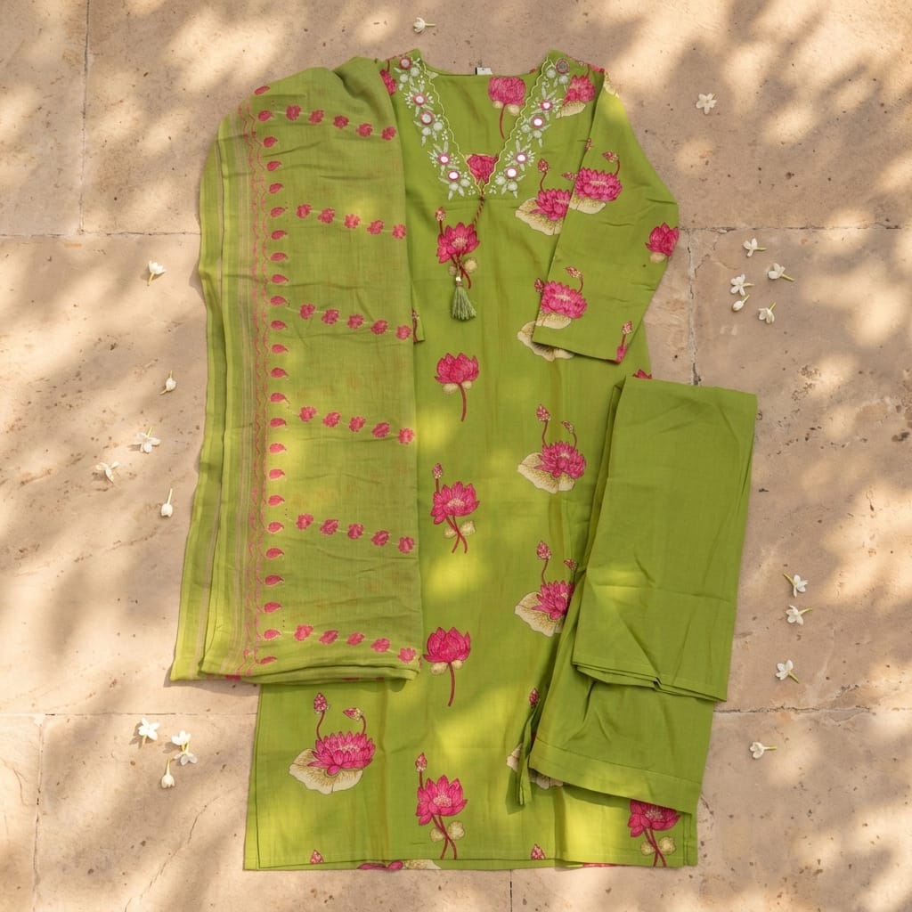 Green Cotton Salwar