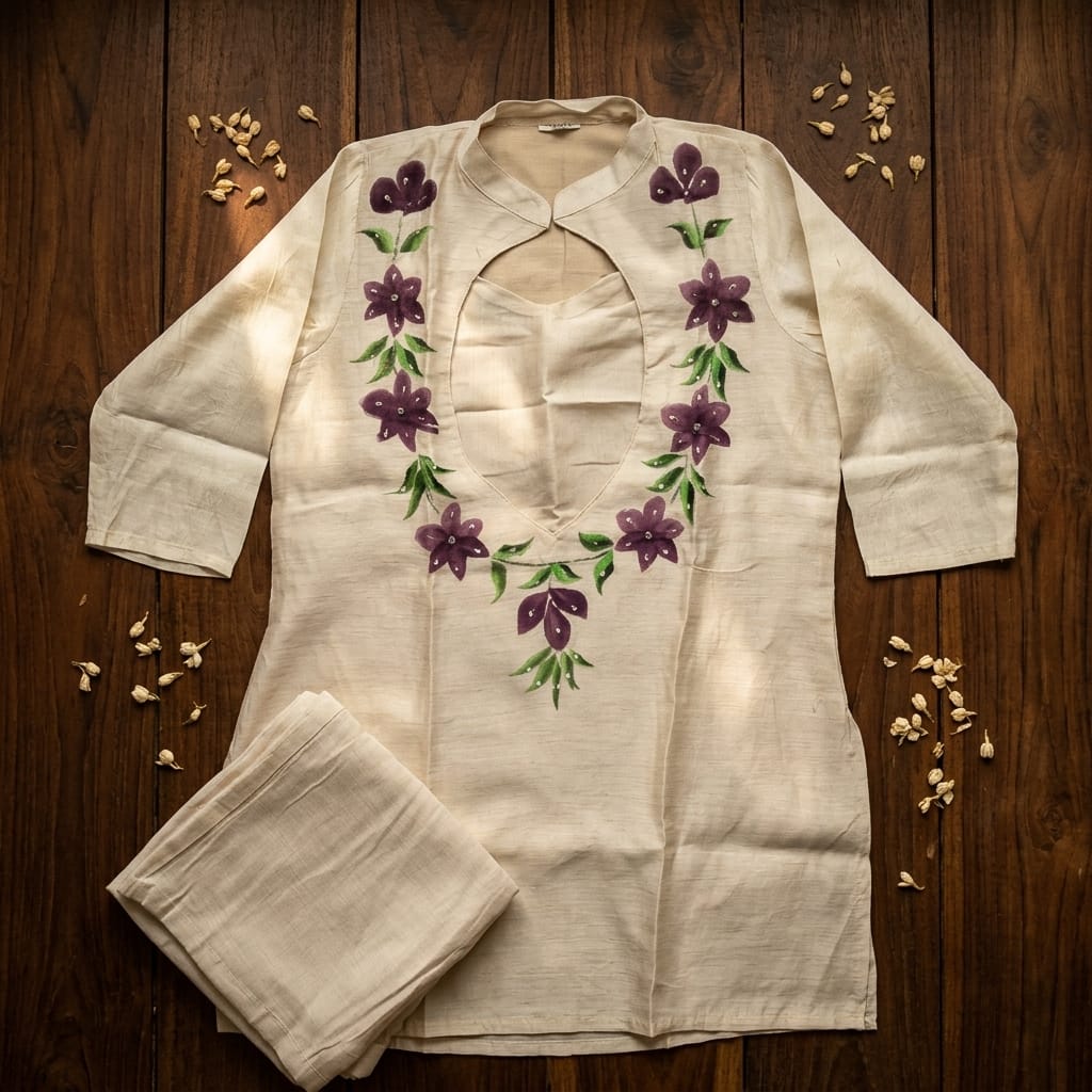 Beige Cotton Salwar| 11238