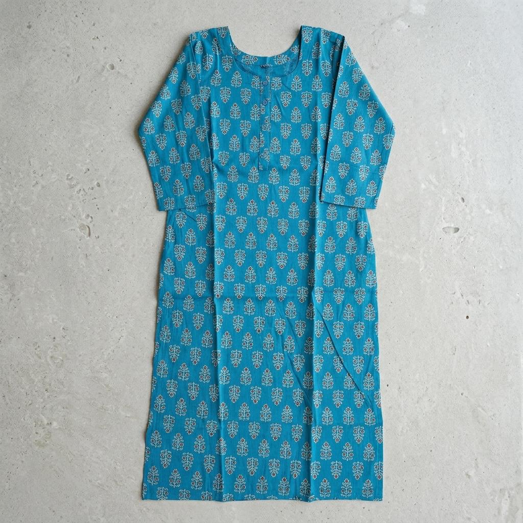 Blue Rayon Kurti