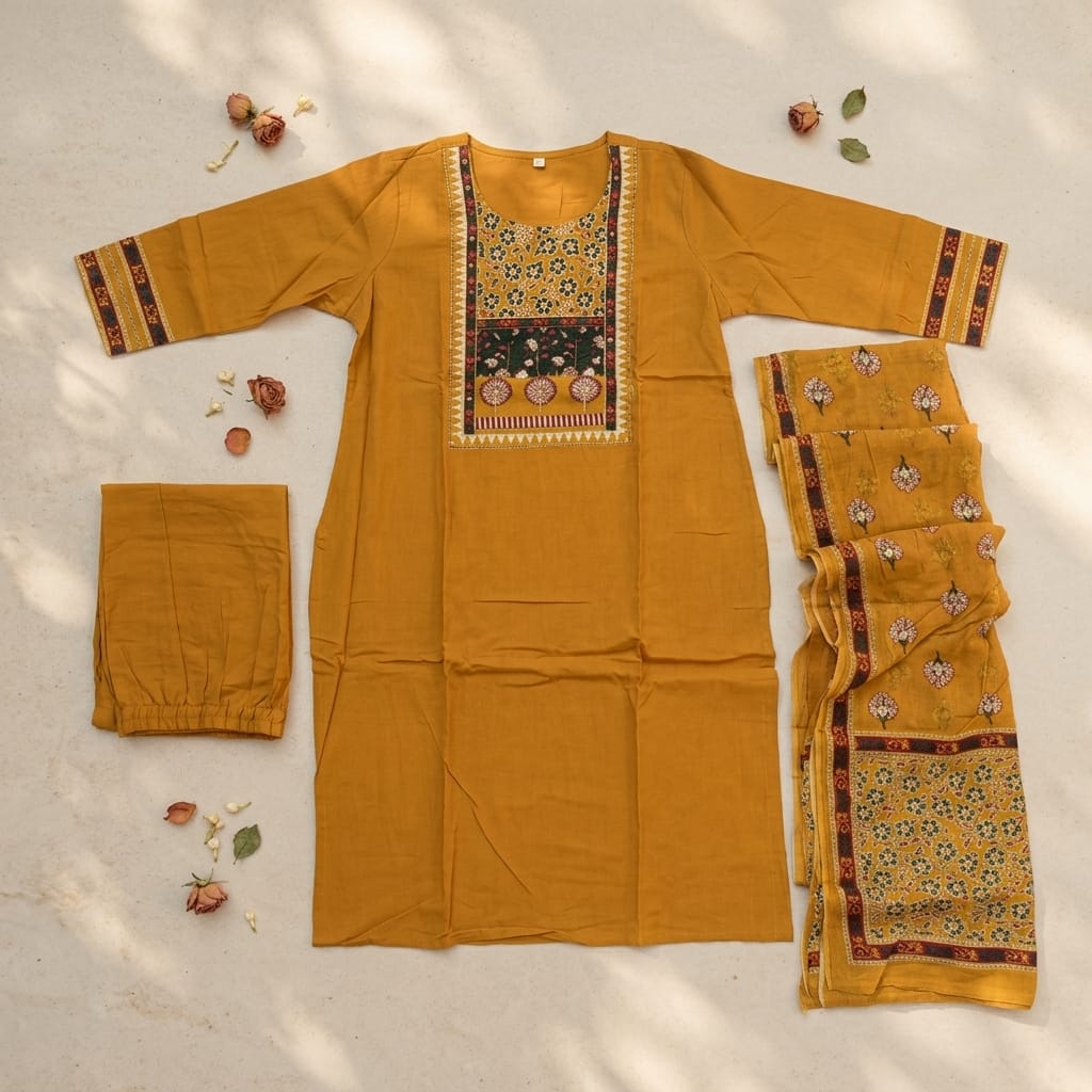 Mustard Cotton Salwar