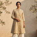 Taupe Cotton Silk Kurti