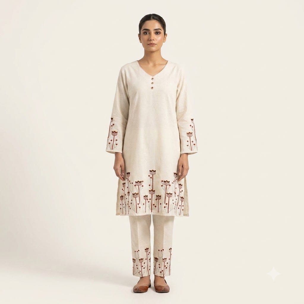 White Cotton Co-ord Set | 11384