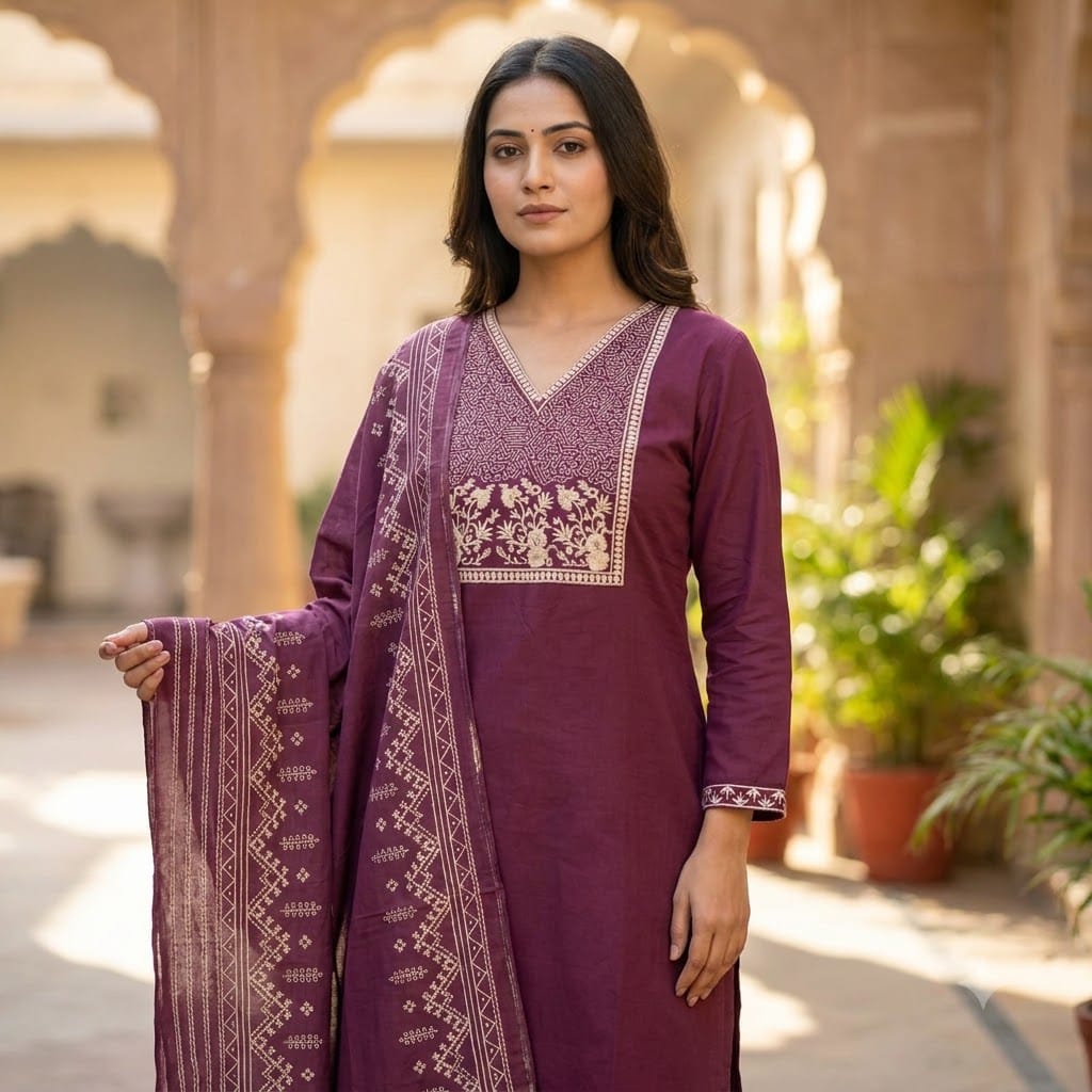 Megenta Cotton Salwar | 11351
