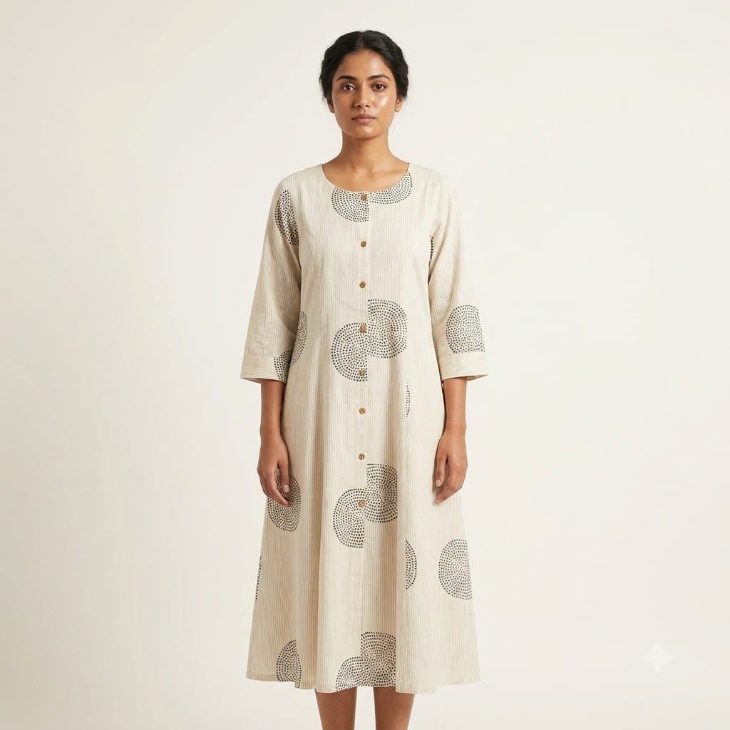 White Cotton Kurti | 11408