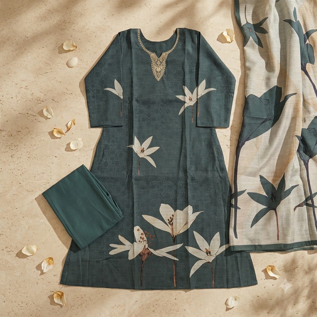 Cyan Cotton Silk Salwar | 11350