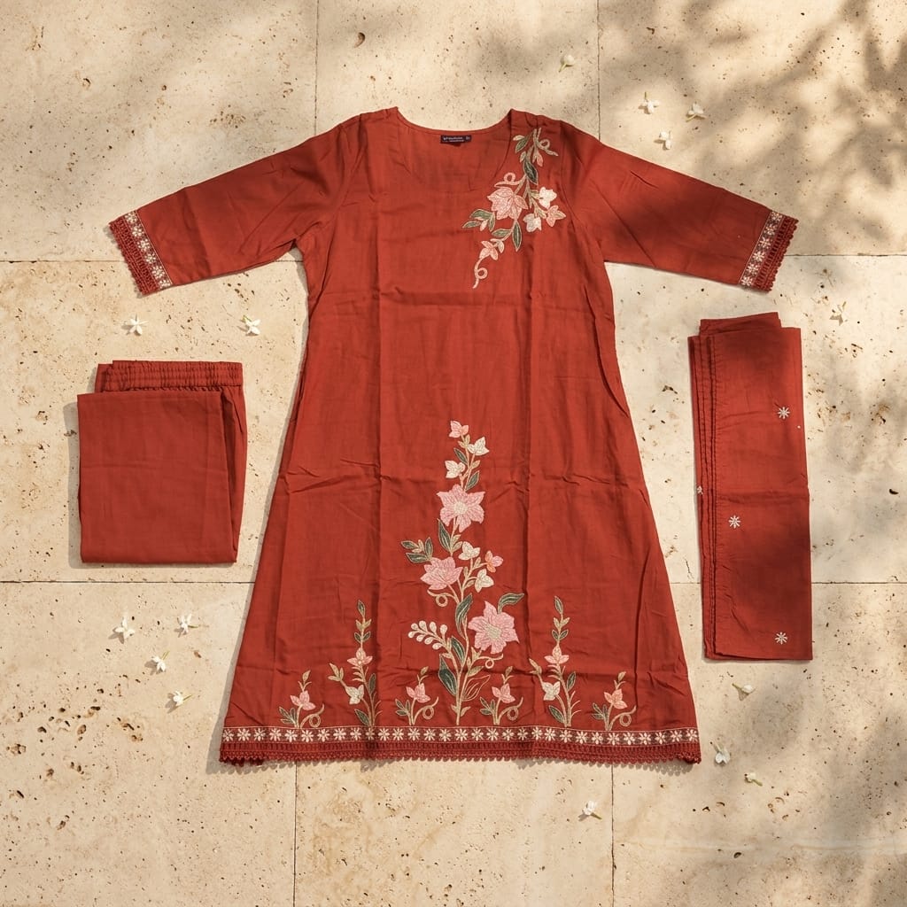 Orange Cotton Salwar