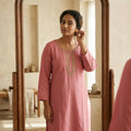 Onion Cotton Silk Kurti