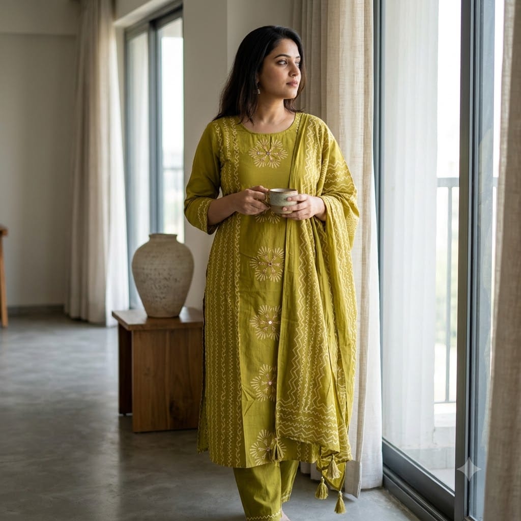 Mustard Cotton Salwar | 11371