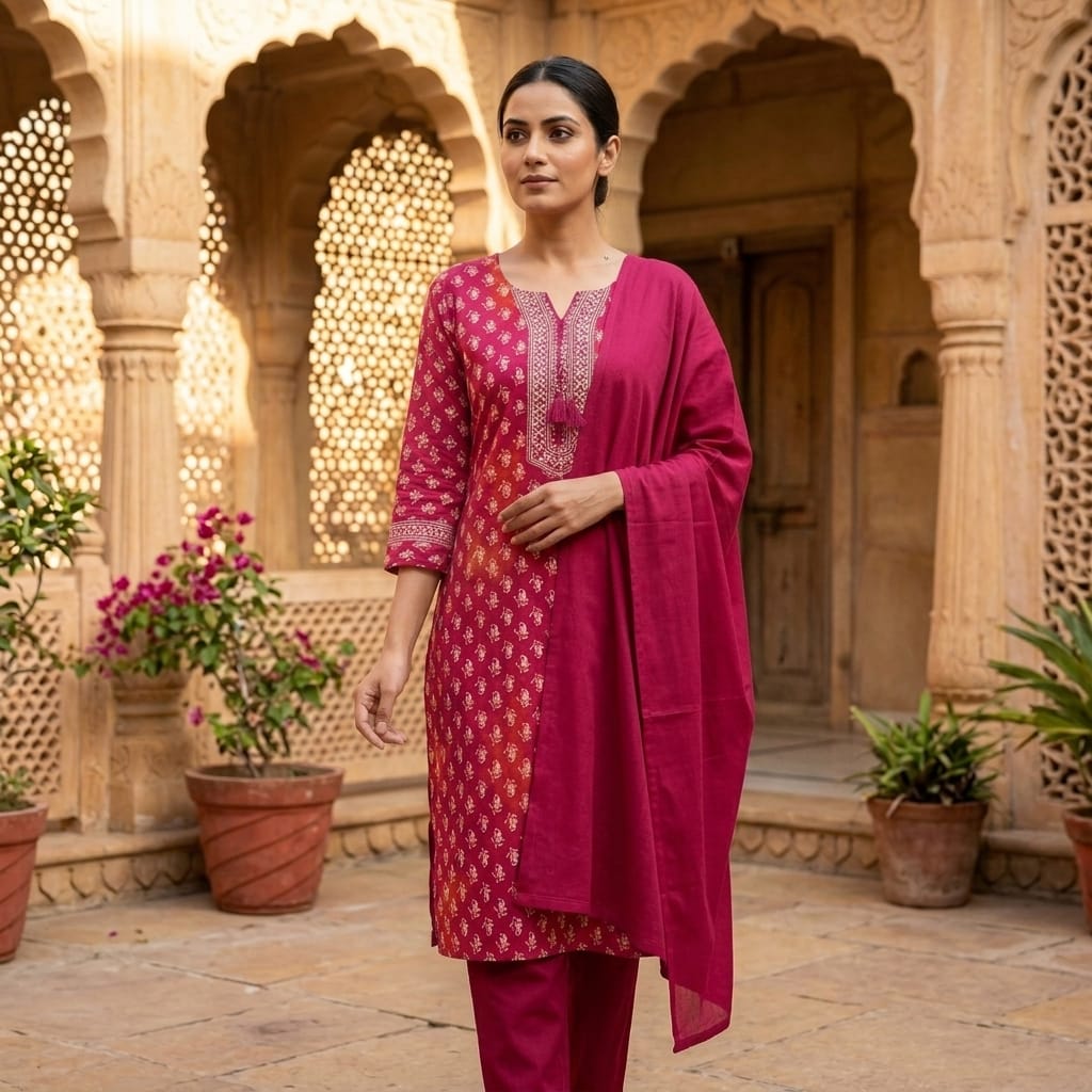Rani Pink Rayon Salwar | 11246