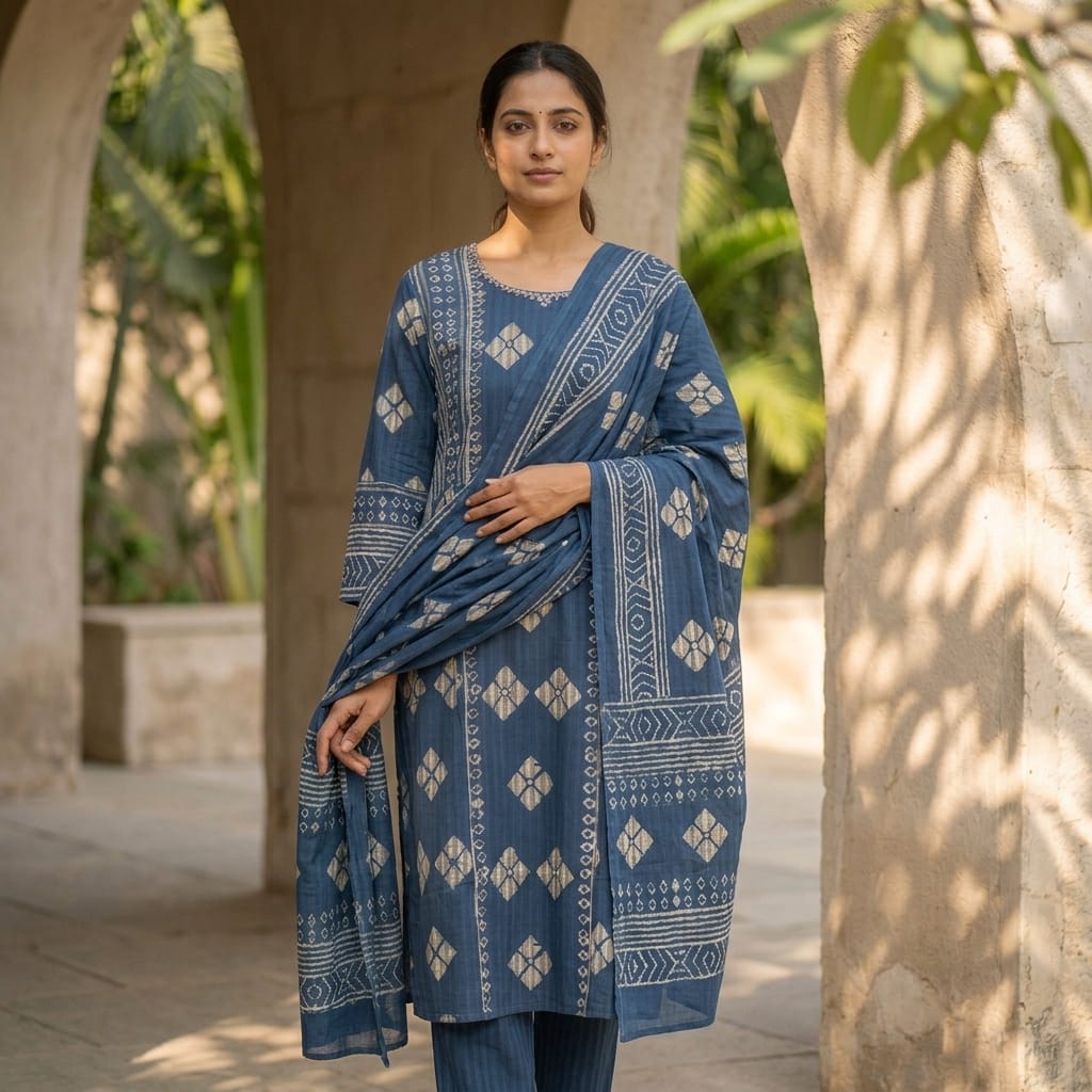 Blue Cotton Salwar| 11233