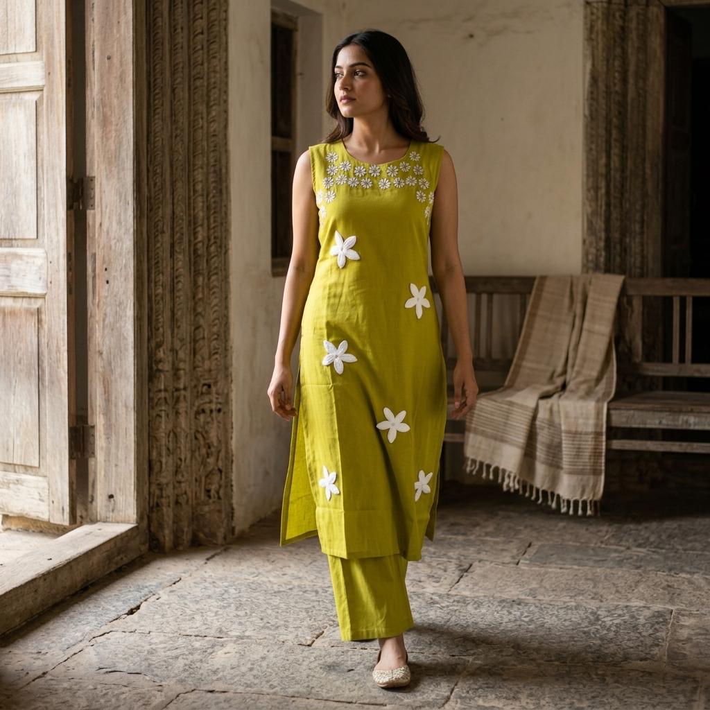 Cotton Silk Co-Ord Set