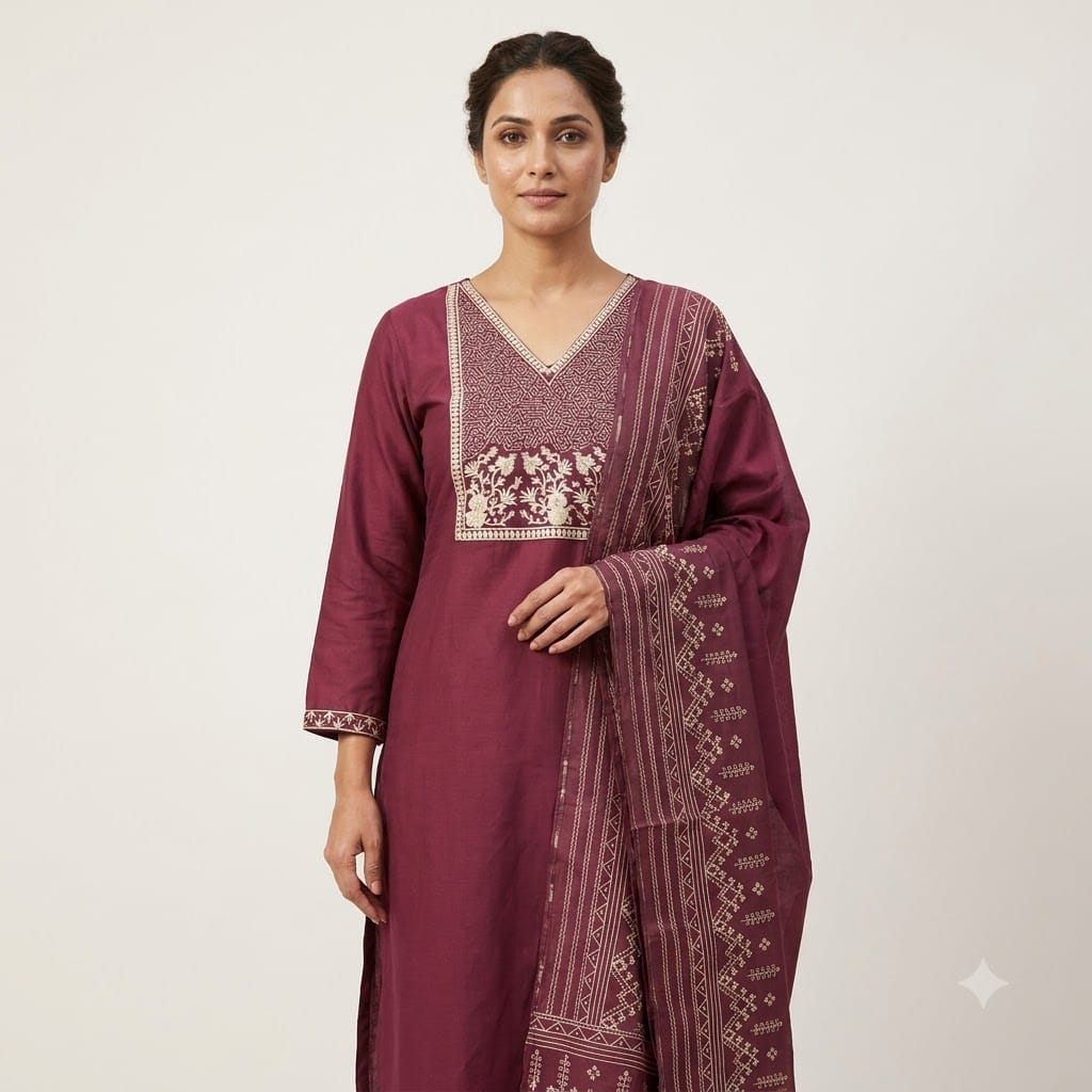 Megenta Cotton Salwar | 11351