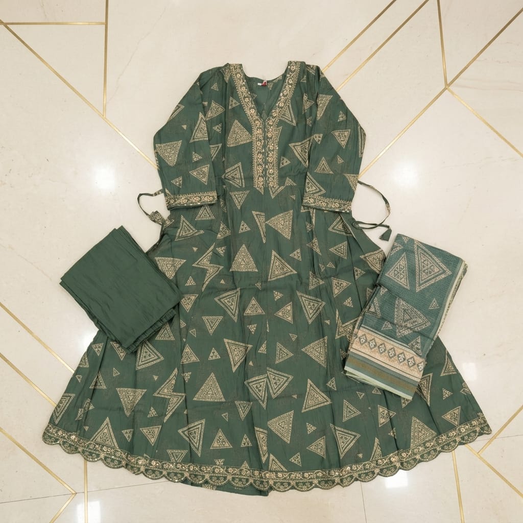 Sage Green Vatican Salwar | 11243