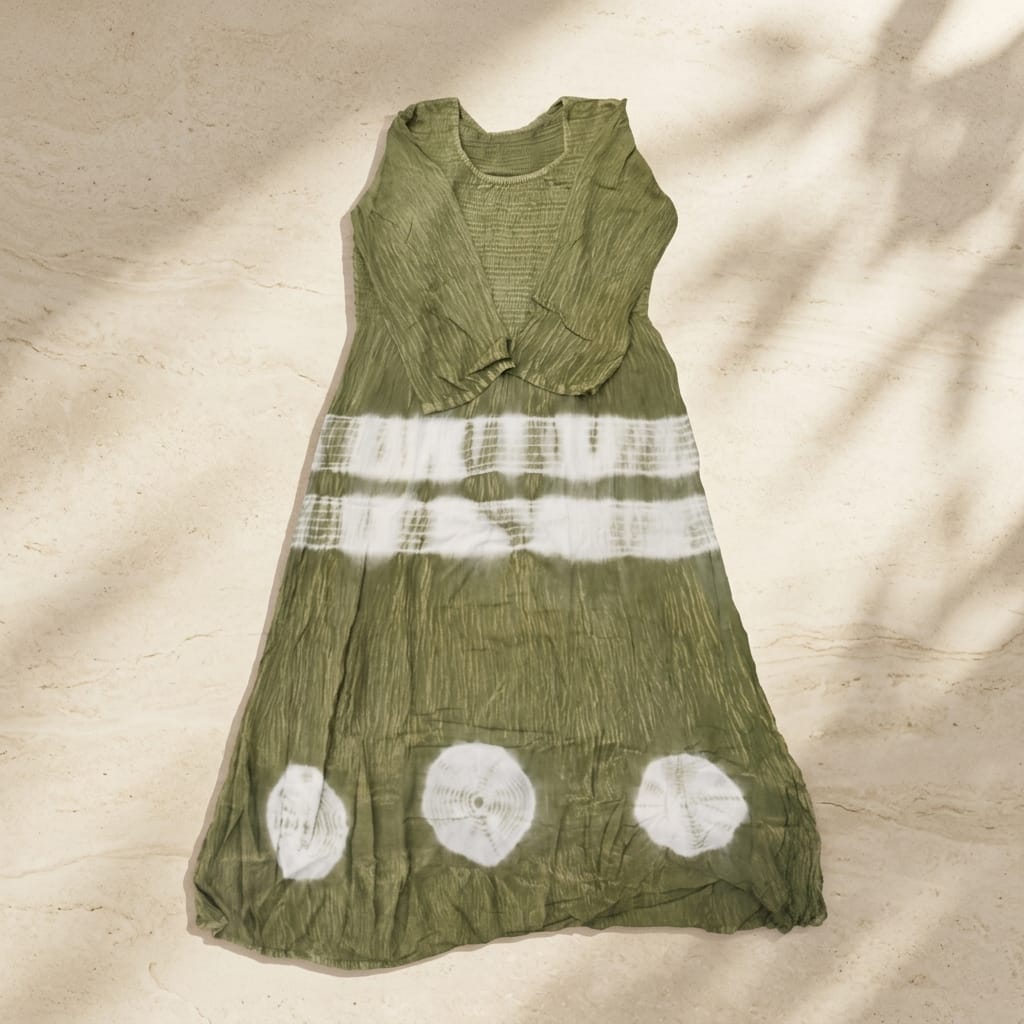 Olive Green Crape Top