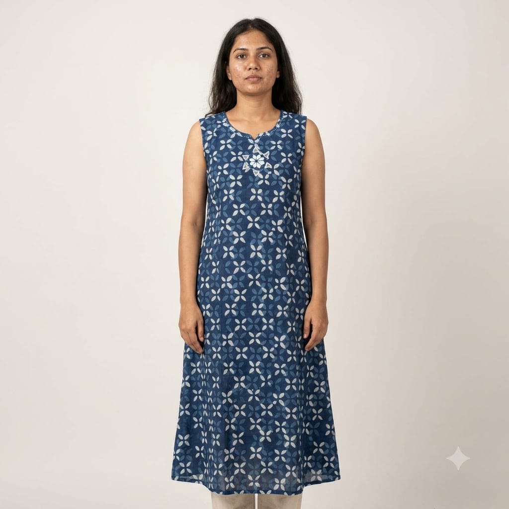 Blue Cotton Co-ord Set | 11338