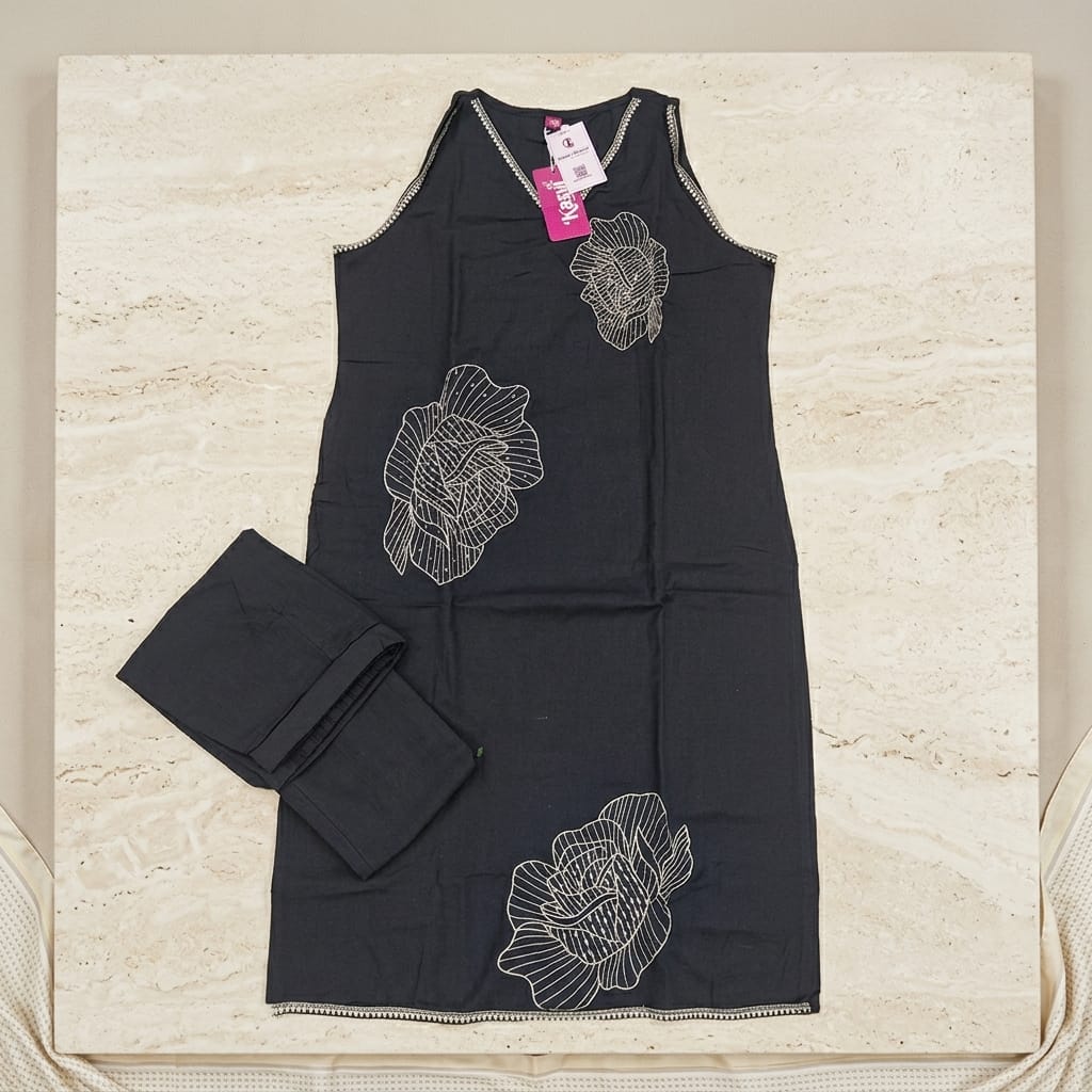Black Cotton Co-ord Set