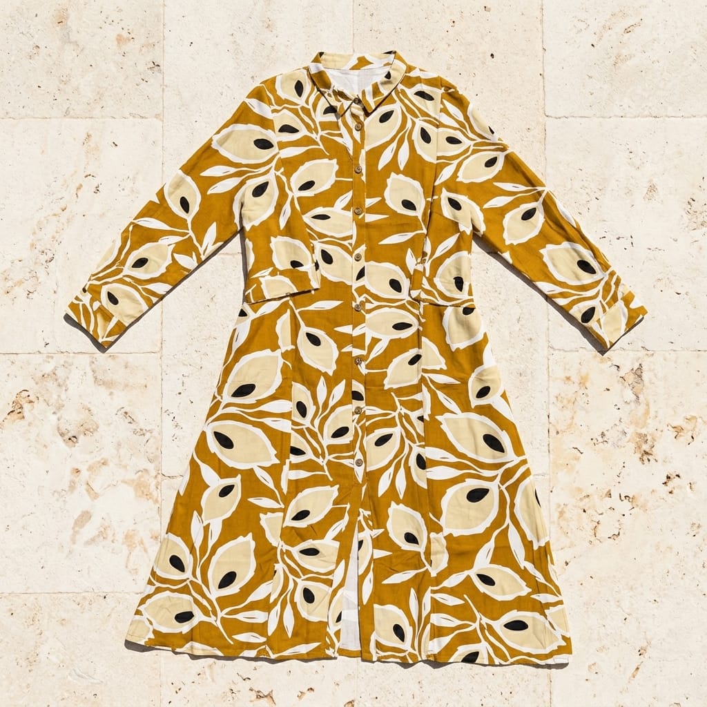 Mustard Rayon Kurti
