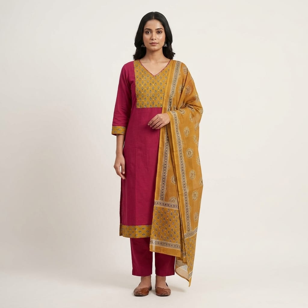 Red Cotton Salwar