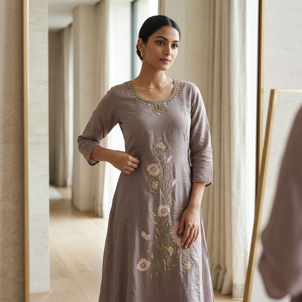 Mauve Cotton Silk Salwar | 11304
