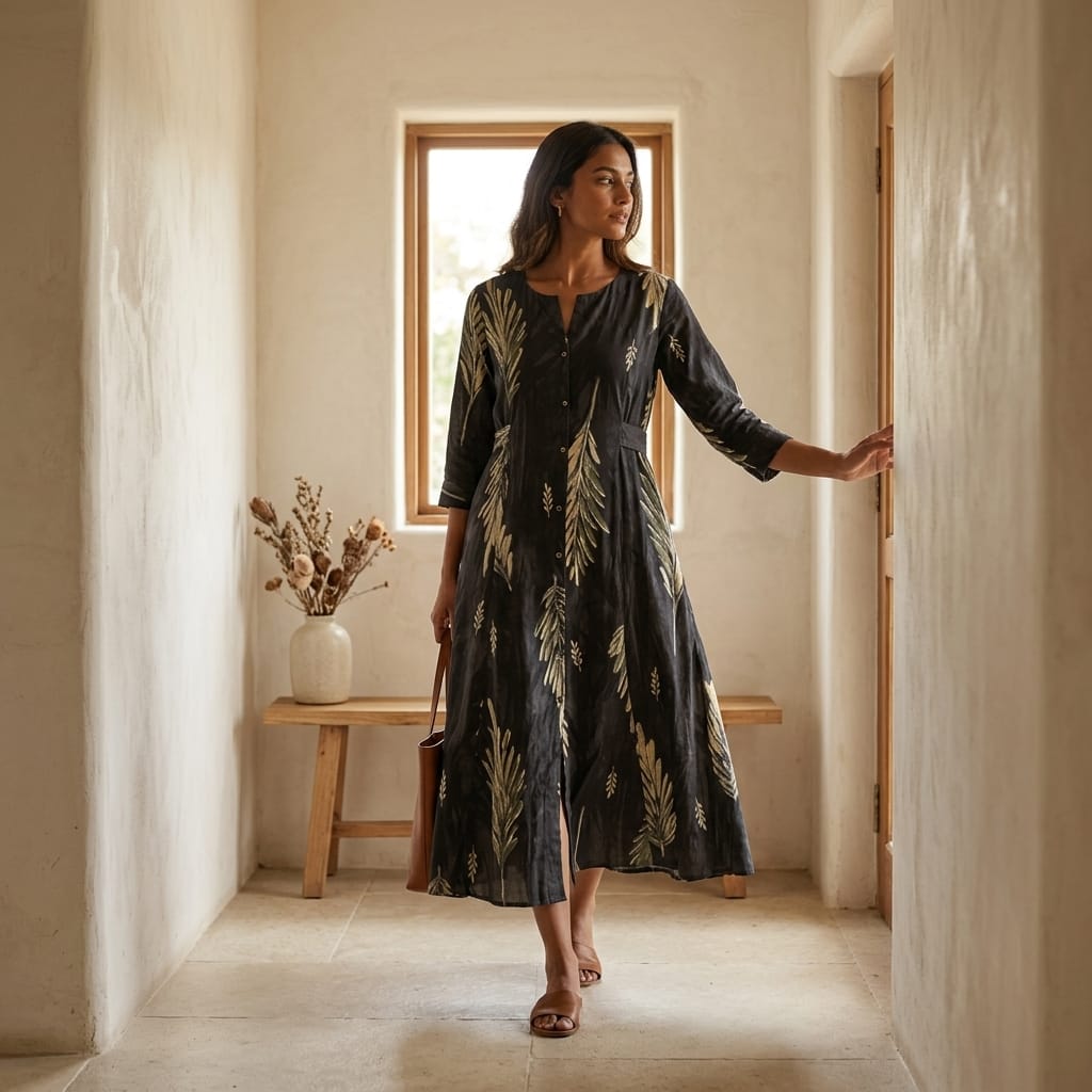 Black Cotton Kurti