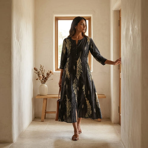 Black Cotton Kurti