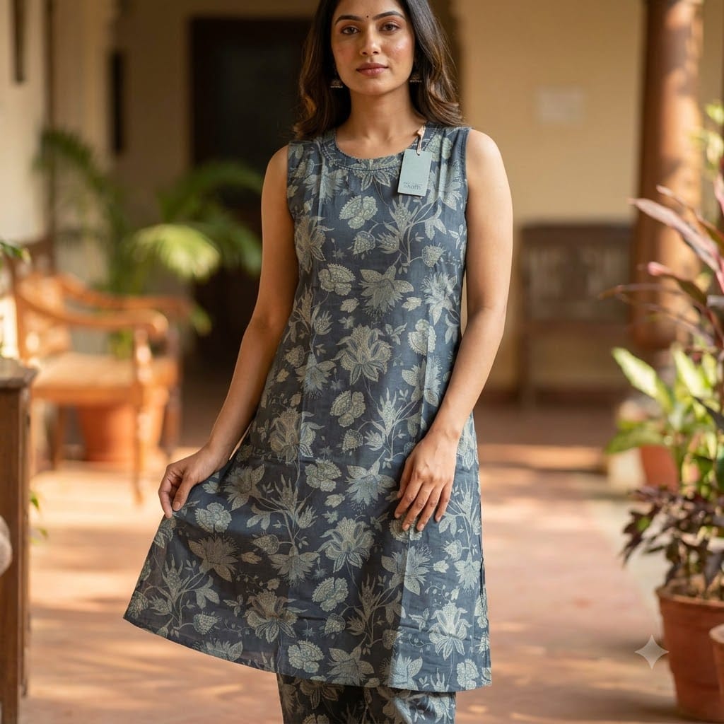 Black Cotton Co-ord Set | 11460