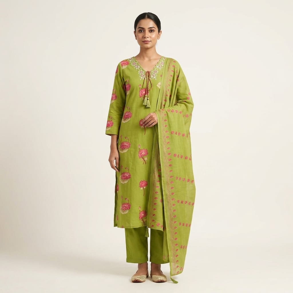 Green Cotton Salwar