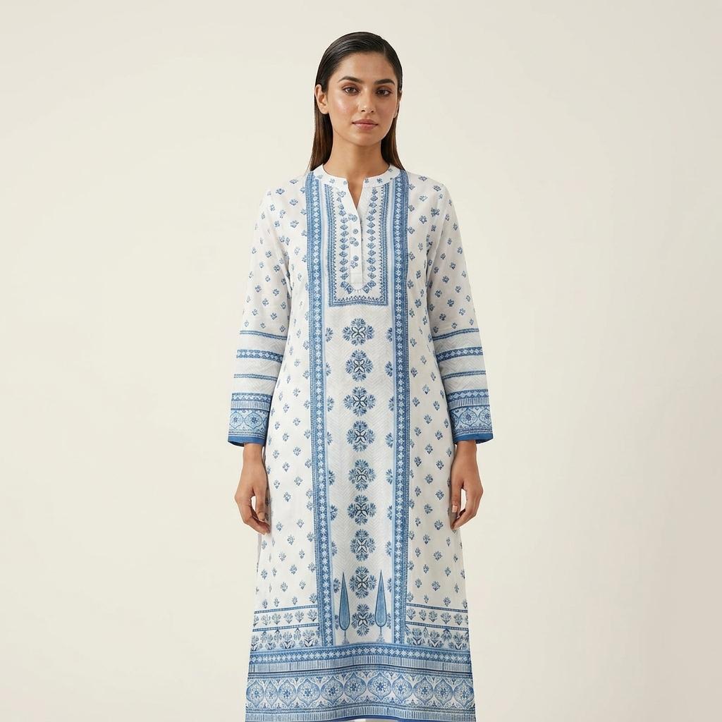 White Rayon Kurti