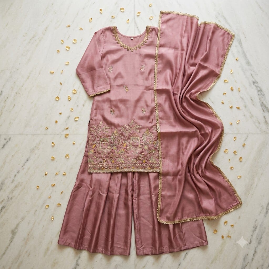 Peach Silk Salwar | 10818