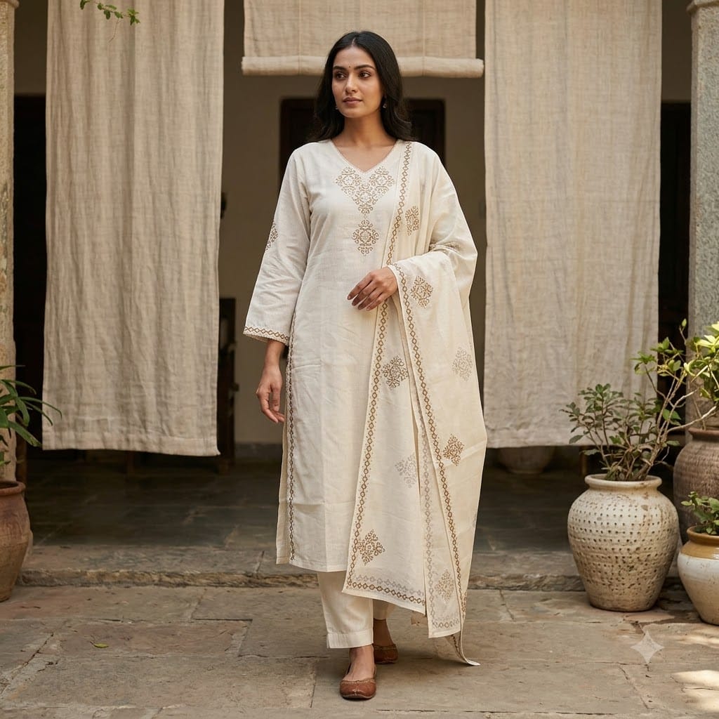 White Cotton Salwar | 11369