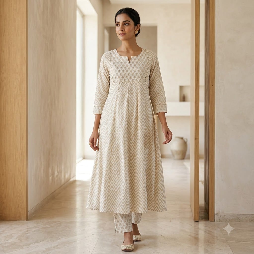 White Cotton Co-ord Set | 11365