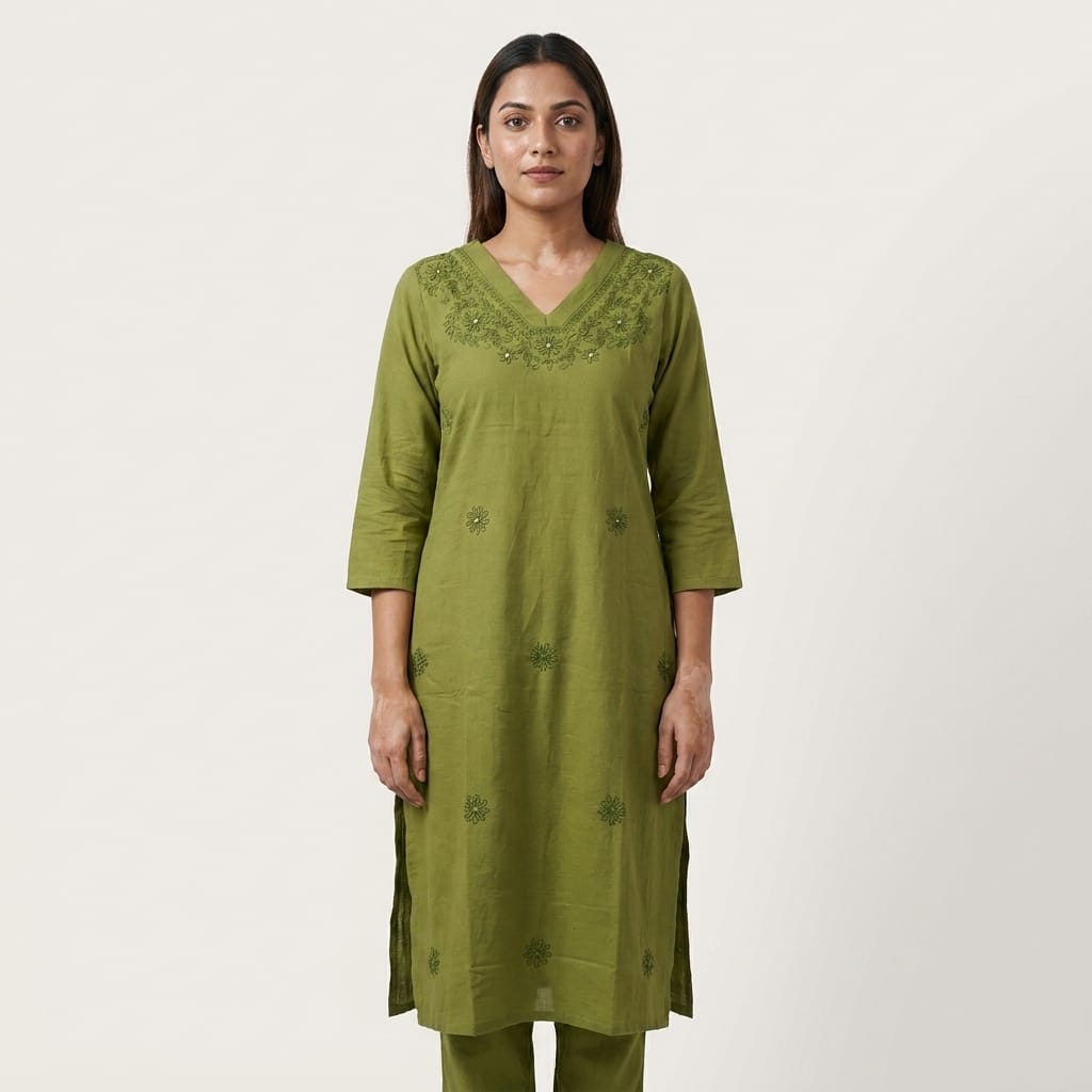 Green Cotton Co-ord Set