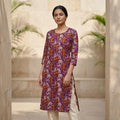 Dark Plum Cotton Silk Kurti