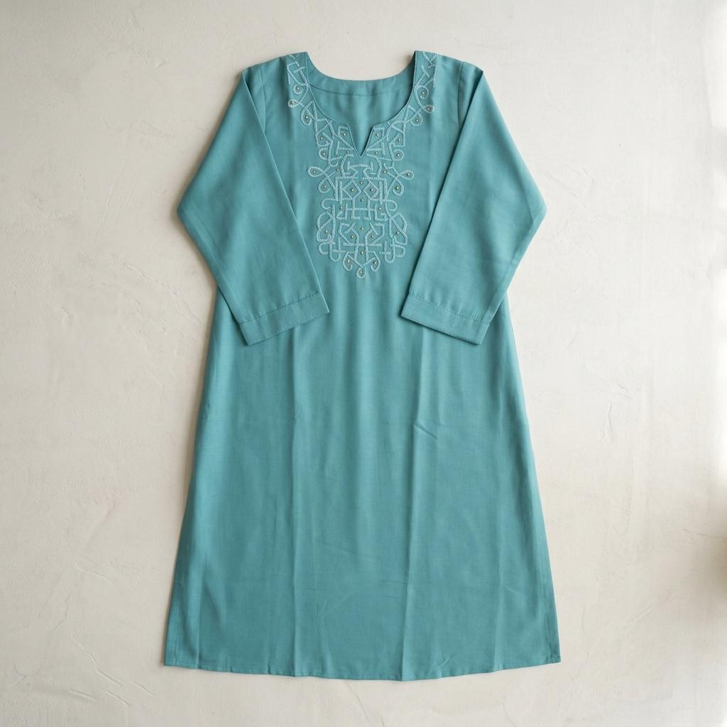 Blue Cotton Silk Kurti