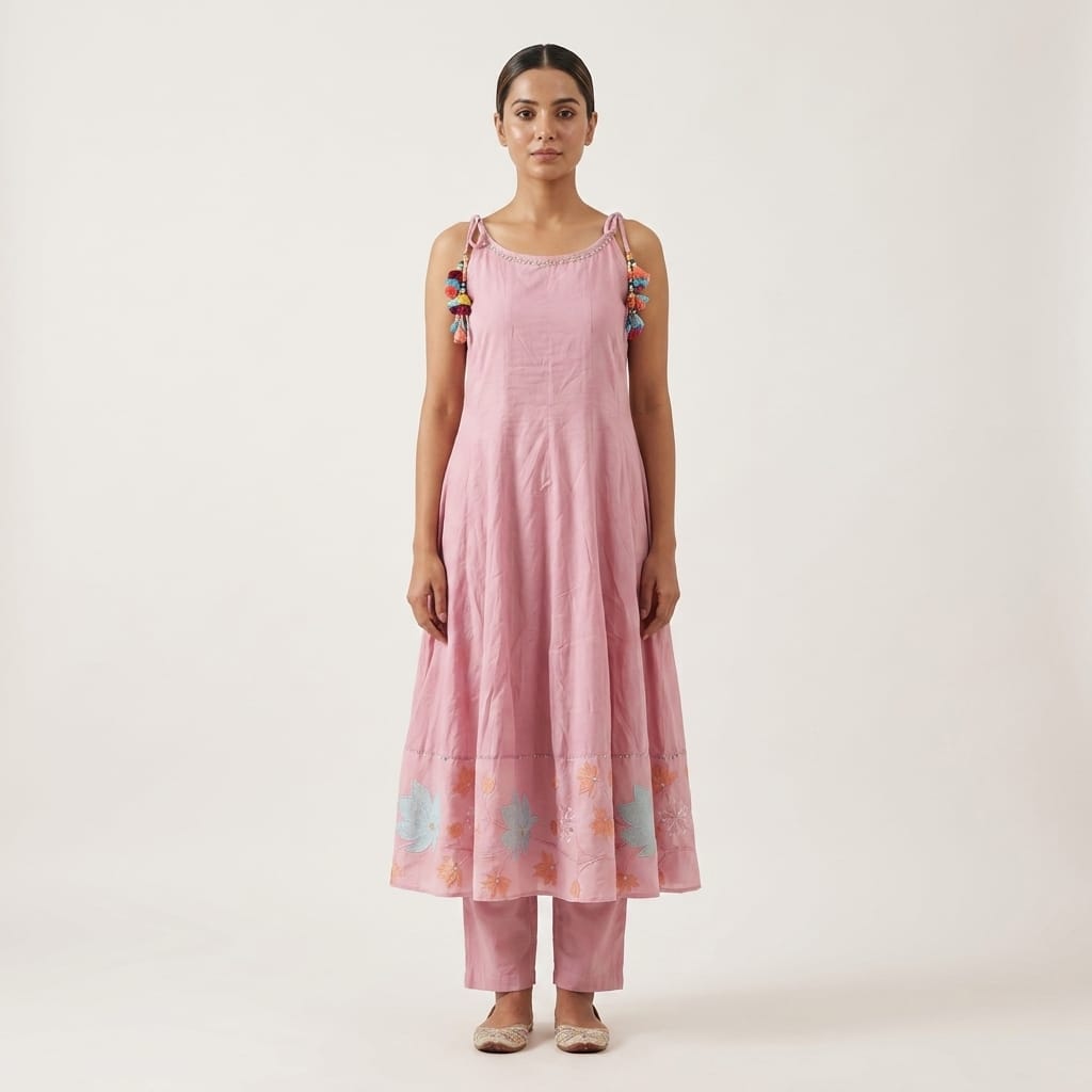 Pink Cotton Silk Salwar | 11243