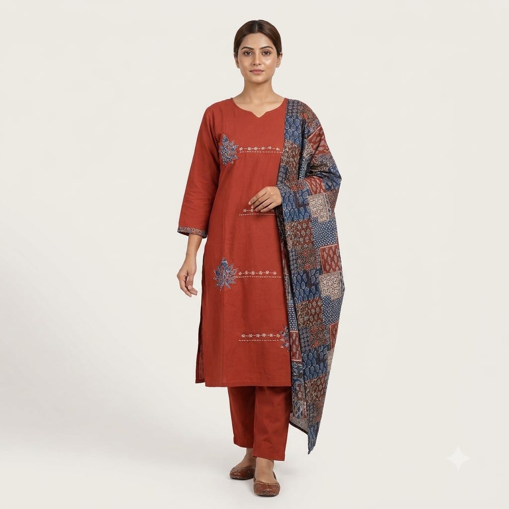Orange Cotton Salwar | 11433