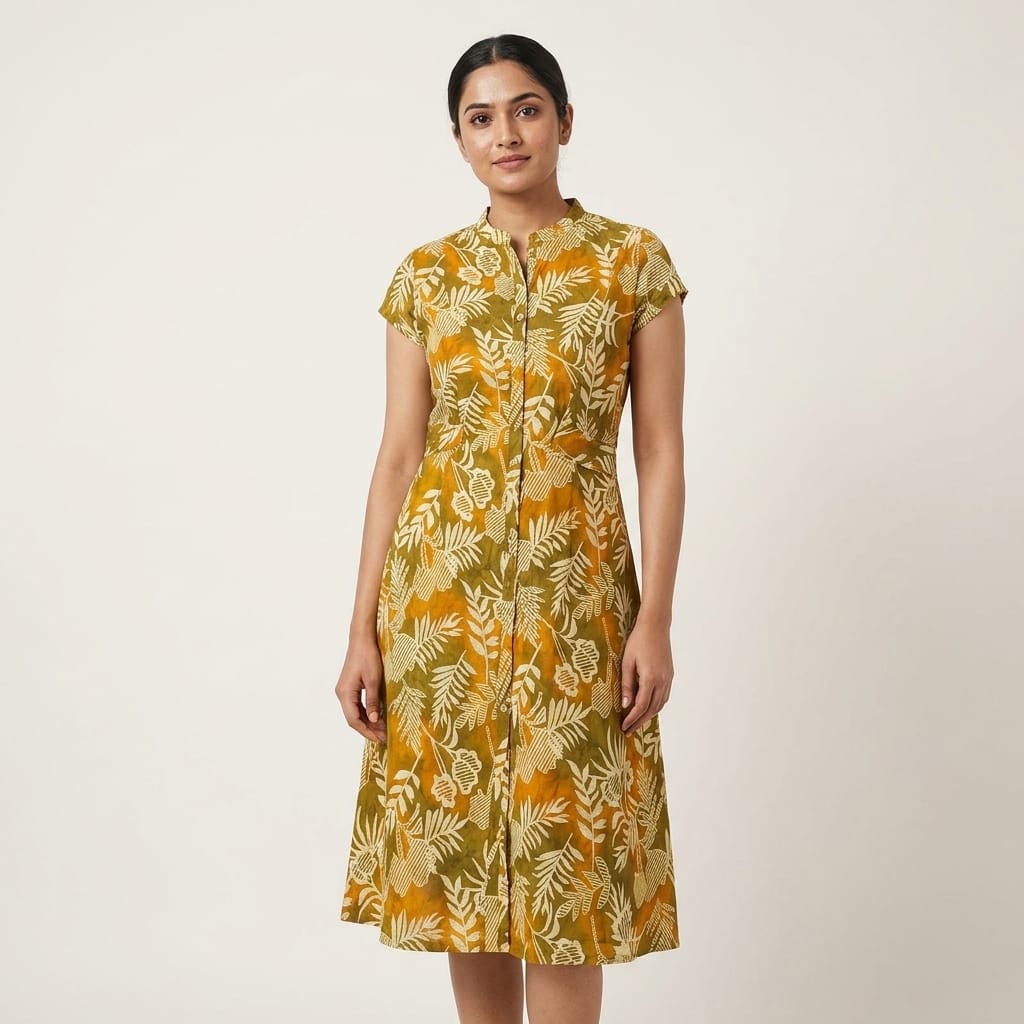 Mustard Rayon Kurti