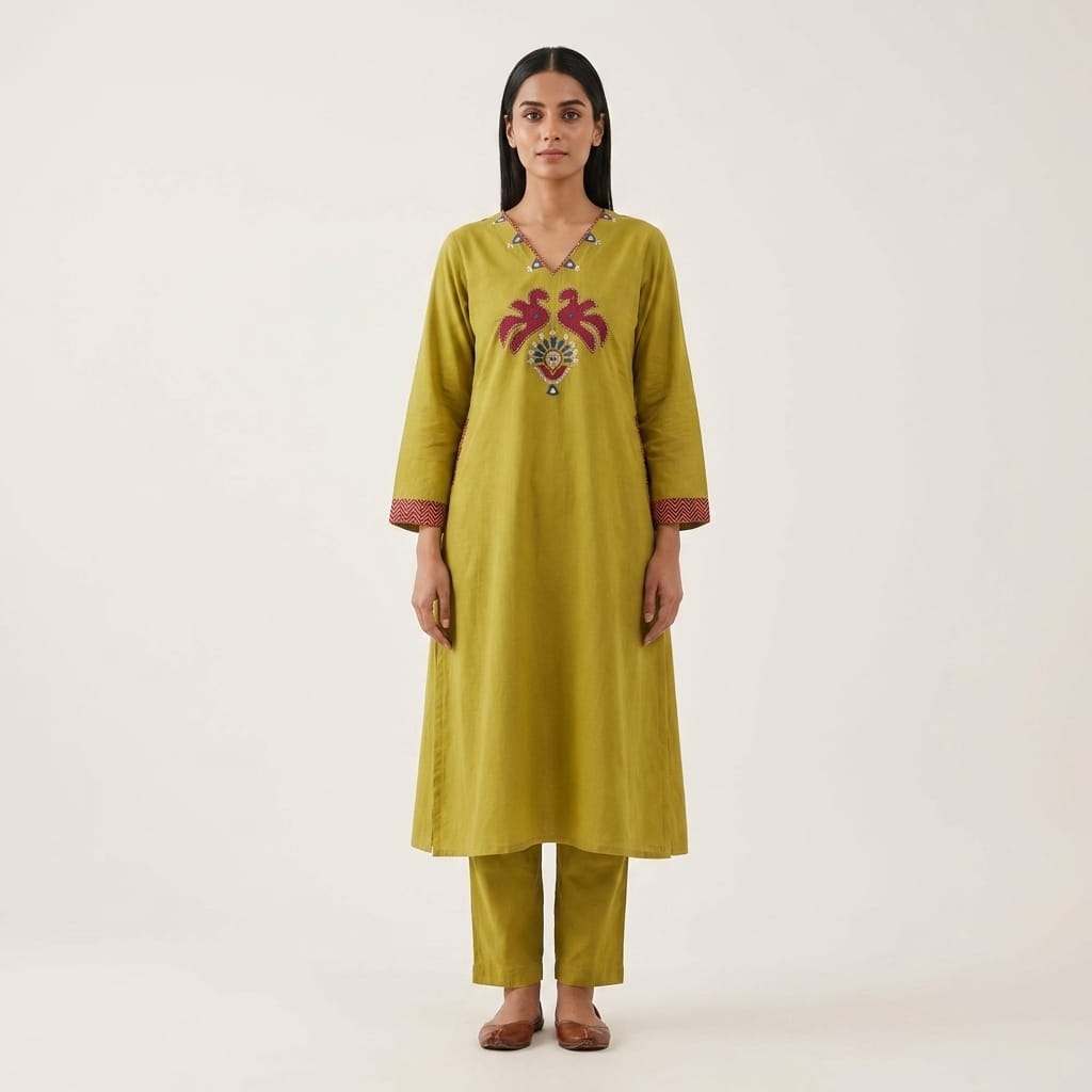 Green Cotton Co-ord Set