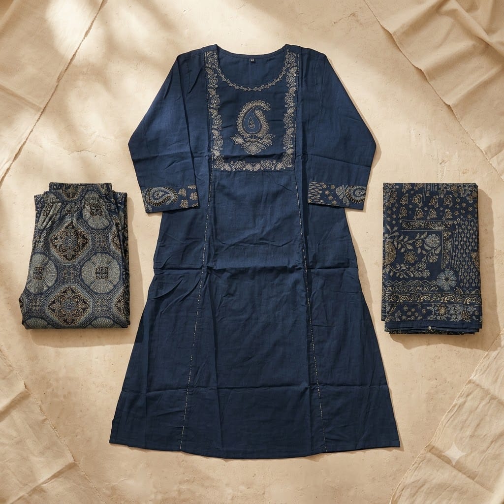 Blue Cotton Salwar | 11382