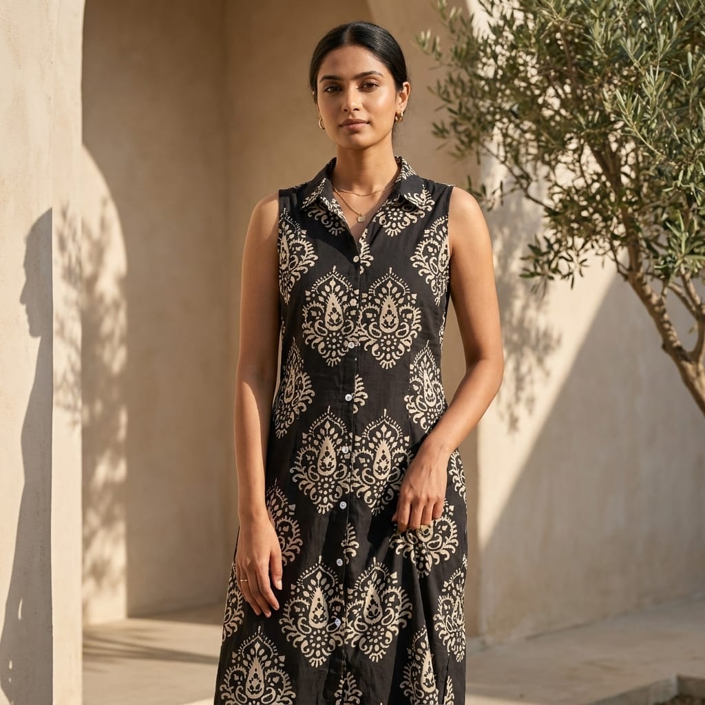 Black Cotton Kurti