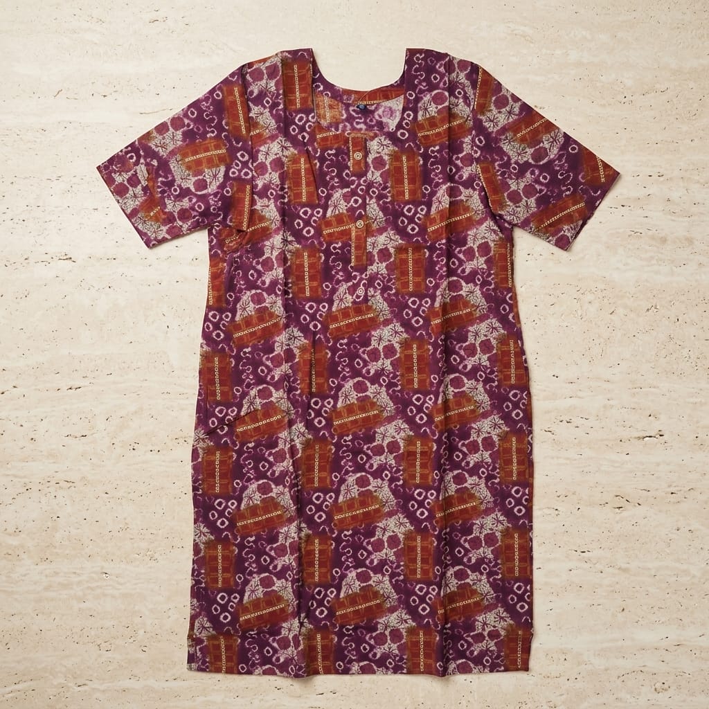 Dark Plum Cotton Silk Kurti