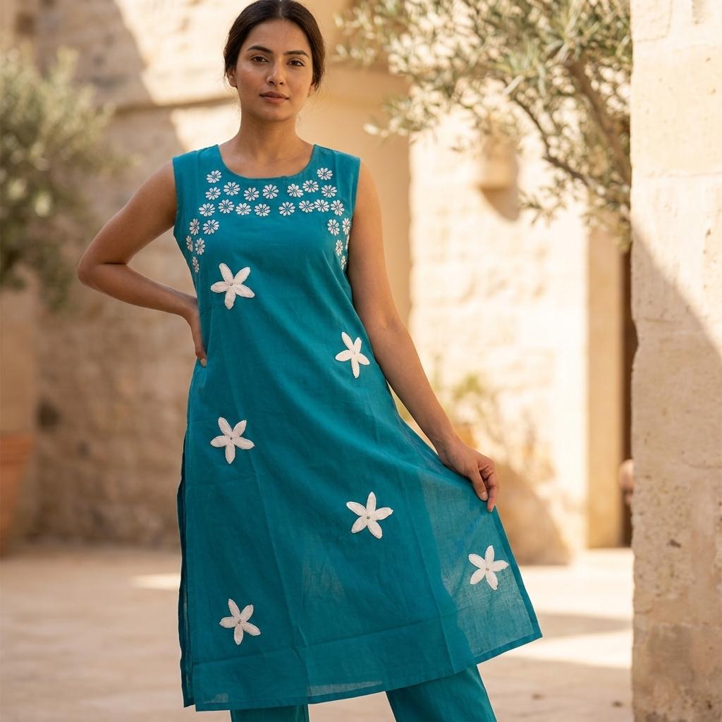 Cotton Silk Co-Ord Set